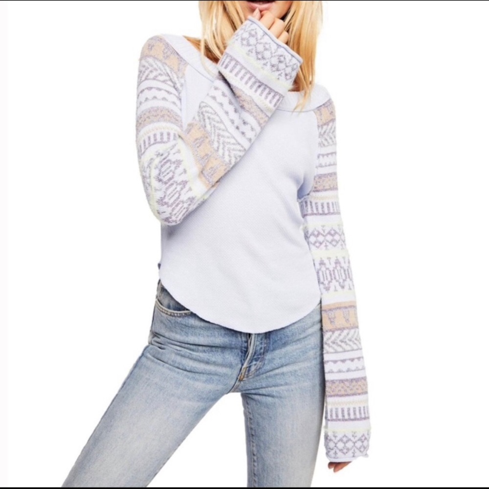 NWT Free People Fairground Thermal Top